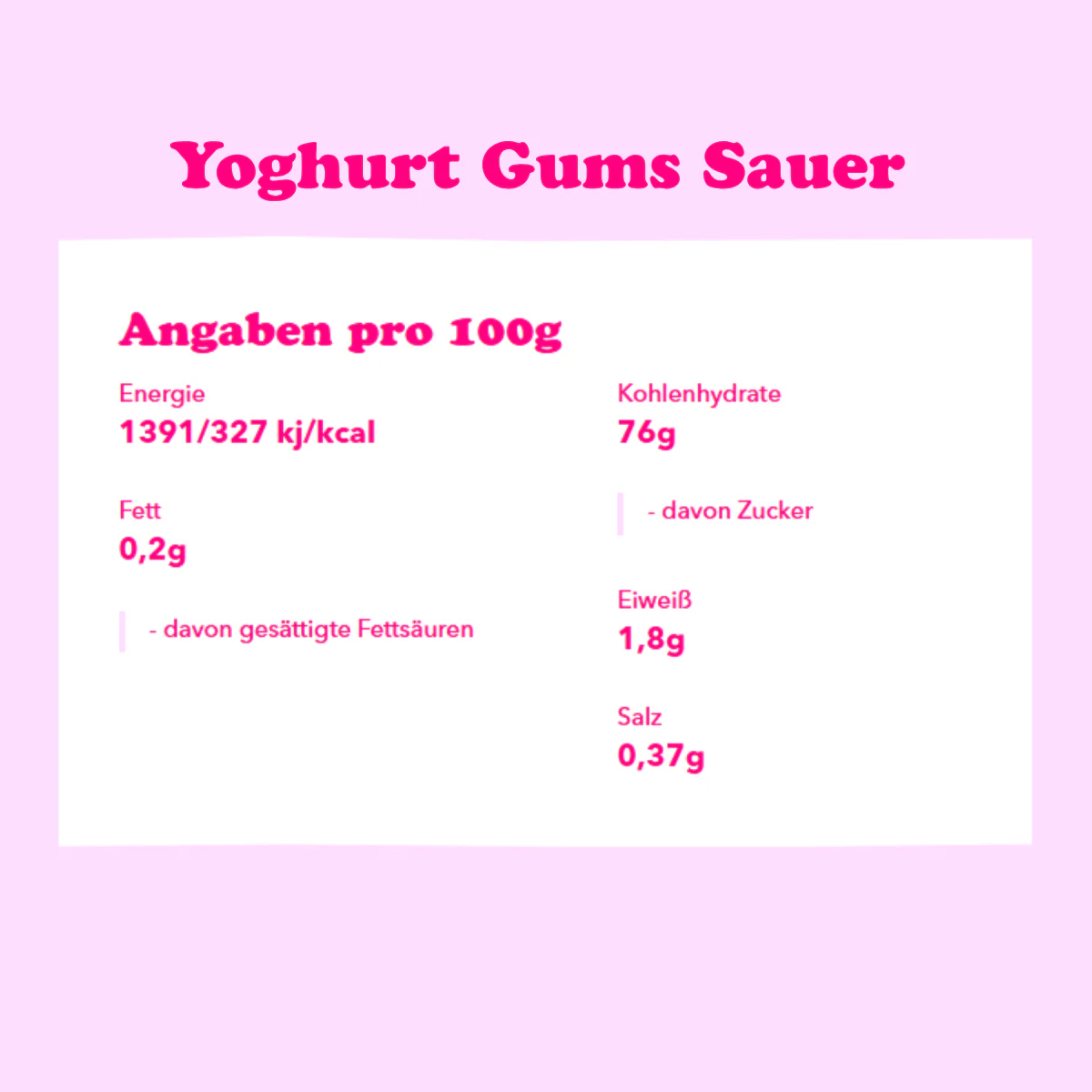 Yoghurt Gums sauer 210g 20er Karton - Image 3
